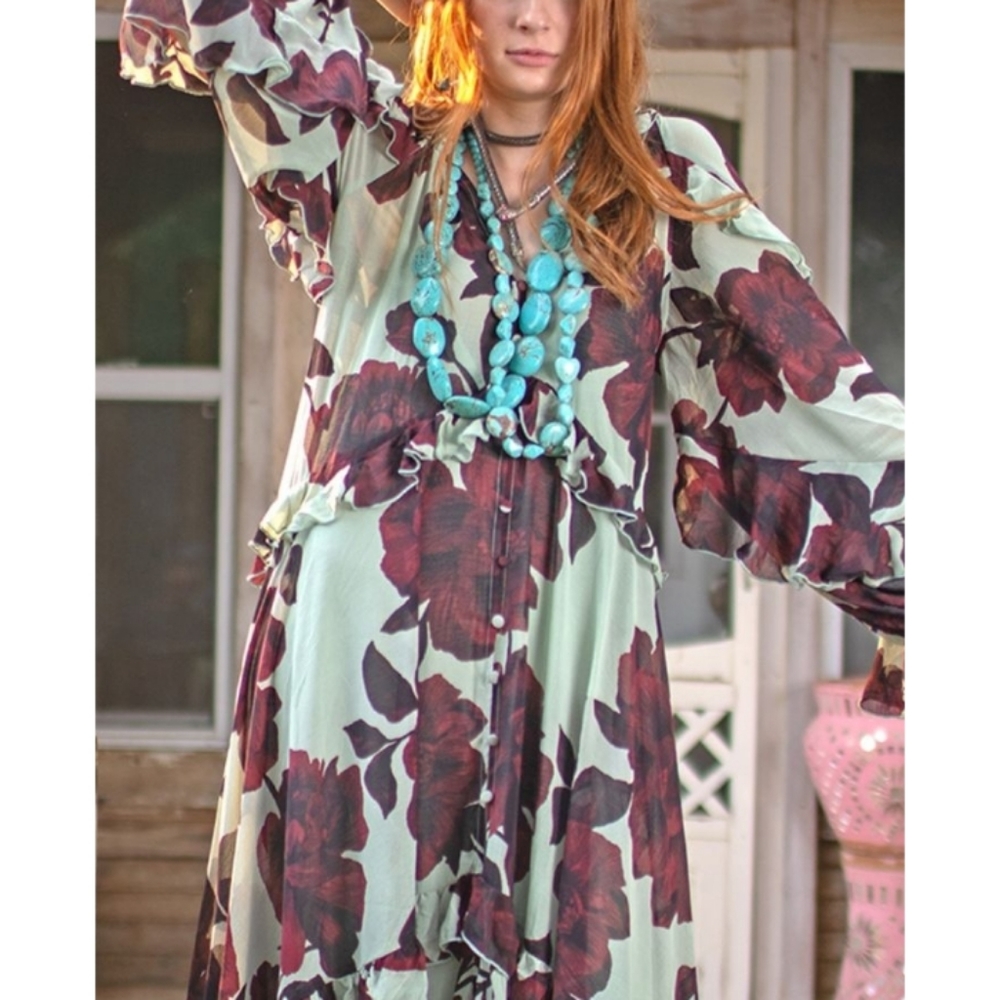 Free People Hearts Run Wild Dress w/o slip - Picture 8 of 16